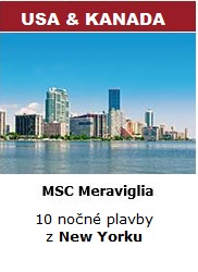 MSC plavby z New Yorku: USA a Kanada na MSC Meraviglia